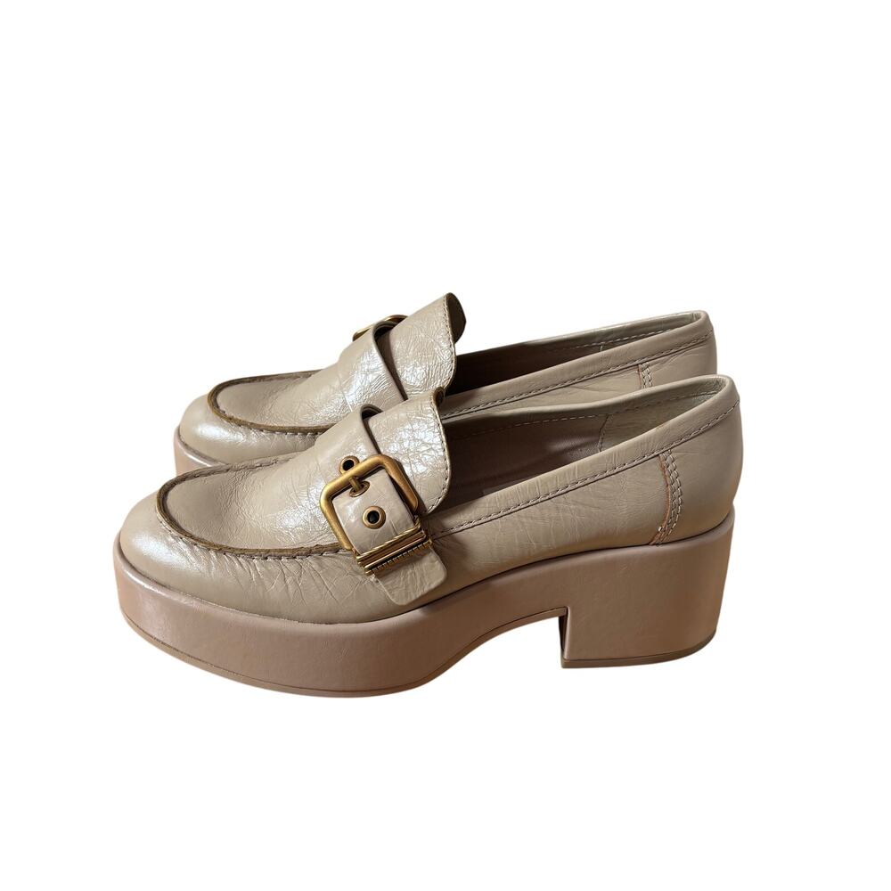 Dolce Vita Beige Platform Loafer Shoes Size 7.5 - Picture 6 of 9